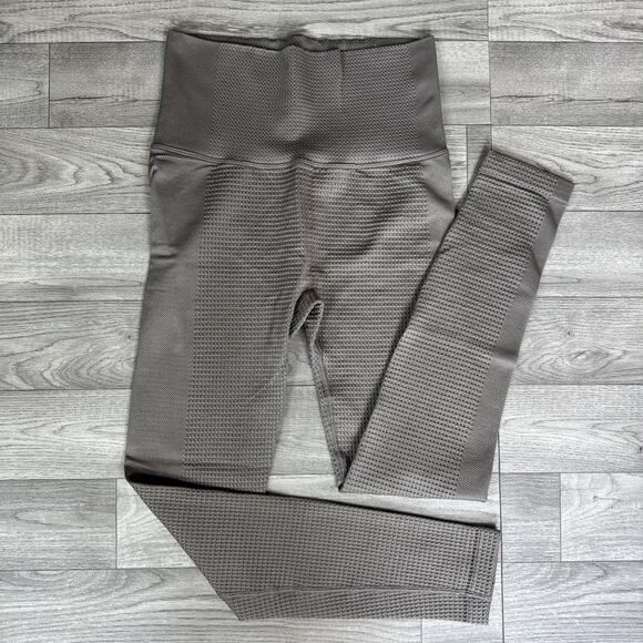 All In Motion Waffle High Rise Pull On Skinny Legging Pants Brown sz M - Picture 1 of 6